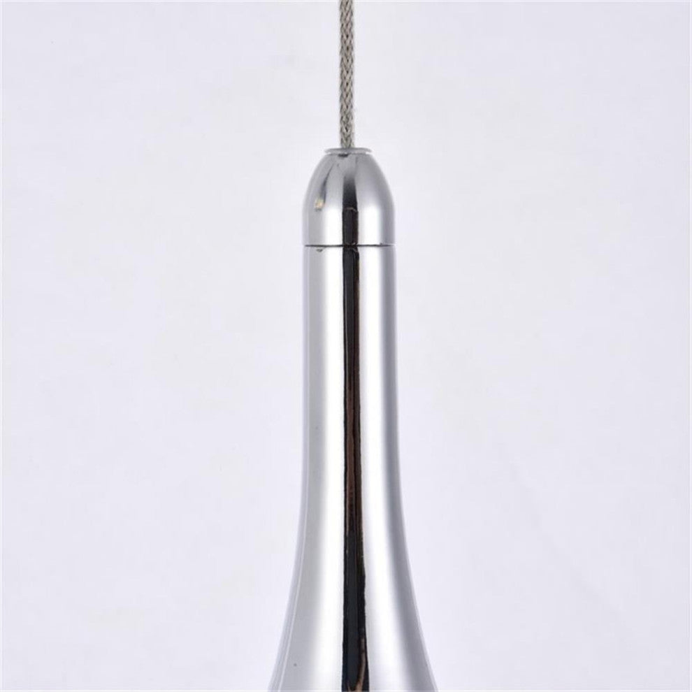 Elegant Lighting Amherst 3 Light Clear LED Pendant in Chrome