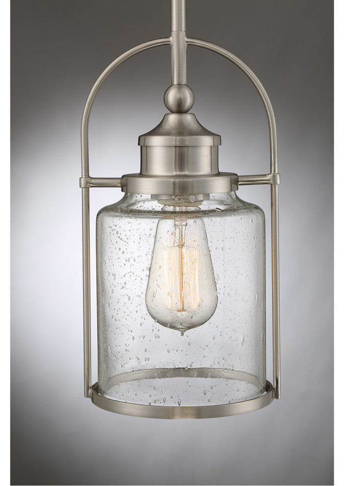 Quoizel QPP2781BN One Light Mini Pendant Payson Brushed Nickel