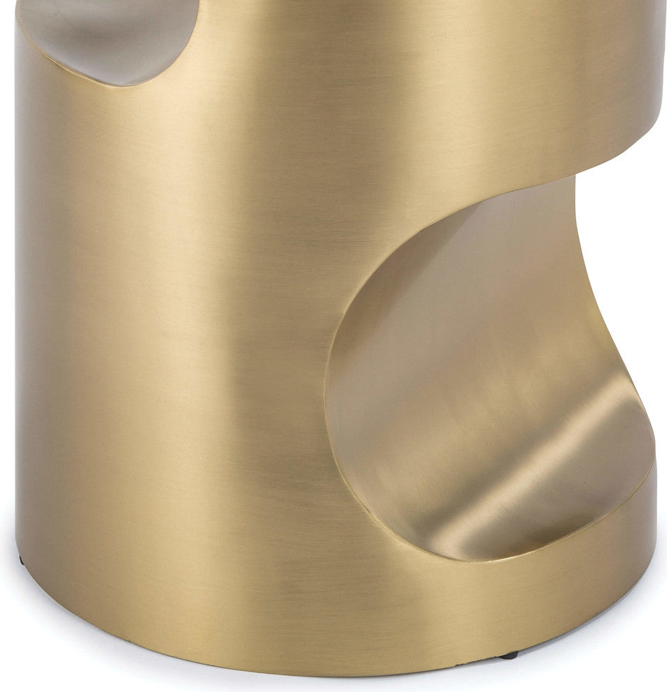 Nathan Side Table, Brass