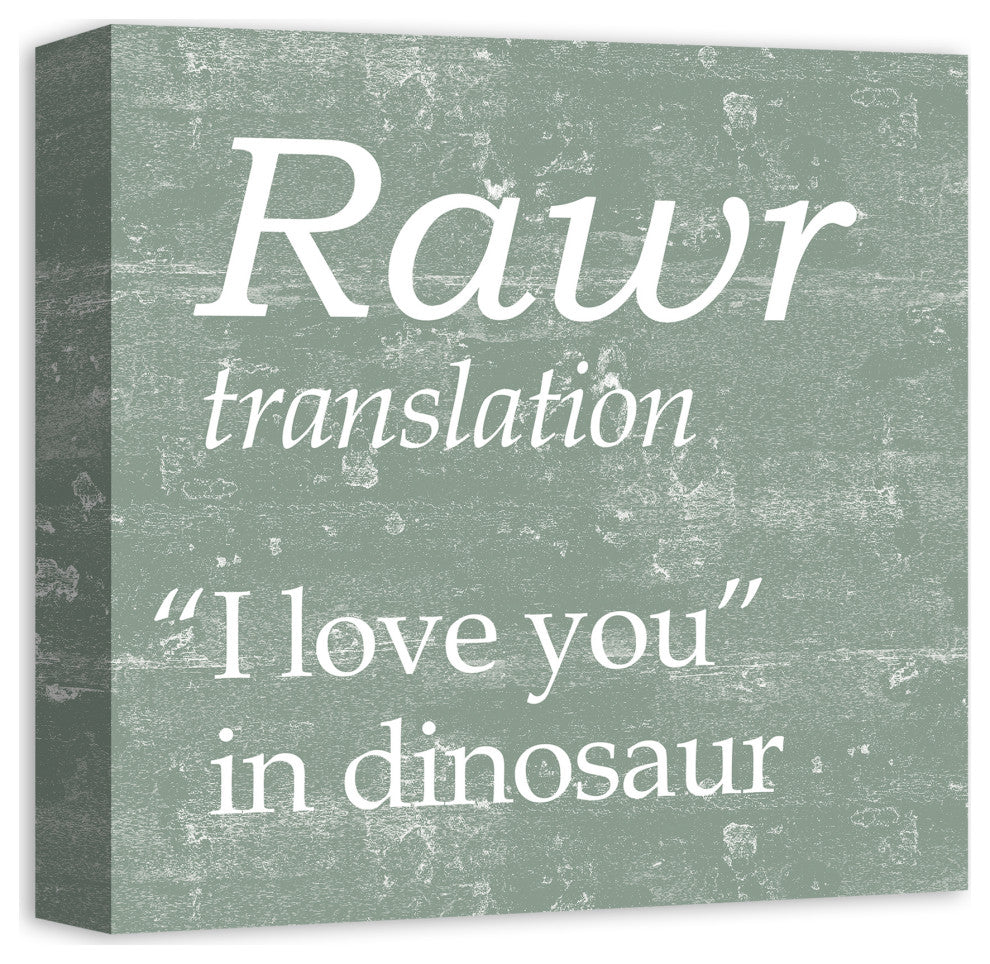 Rawr Translation 12x12 Canvas Wall Art