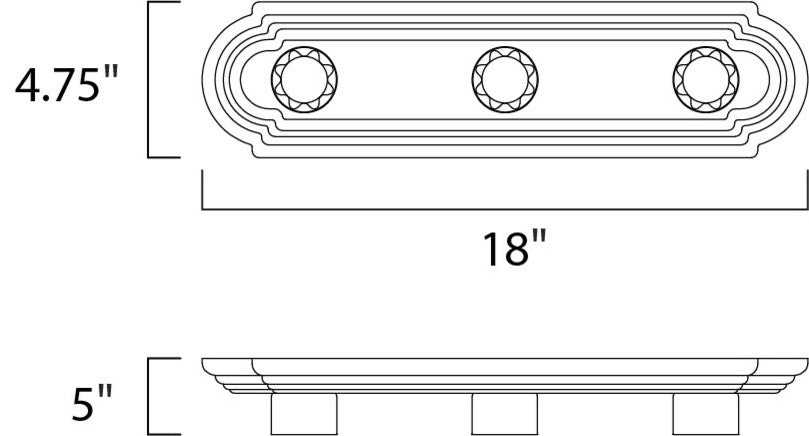 Maxim 7123 Essentials 18"W Vanity Strip - Satin Nickel