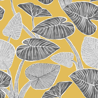 Palma Wallcovering, Mustard, Roll, Traditional