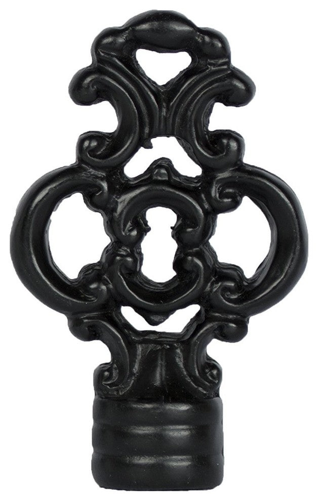 Urbanest Key Lamp Finial, 2 3/8", Black