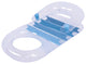 59" Blue Transparent Inflatable Pool Lounger with Cup Holders