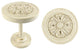 Hamlin Drapery Medallion Holdback, Gilded French White
