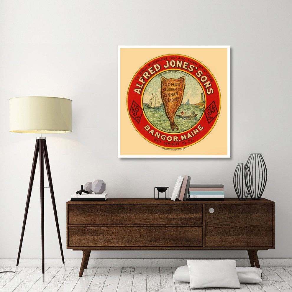 "Jones Celebrated Finnan Haddie" Digital Paper Print by Retrolabel, 46"x46"
