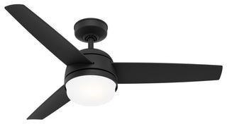 Hunter 48" Midtown Matte Black Ceiling Fan With LED Light Kit and Remote