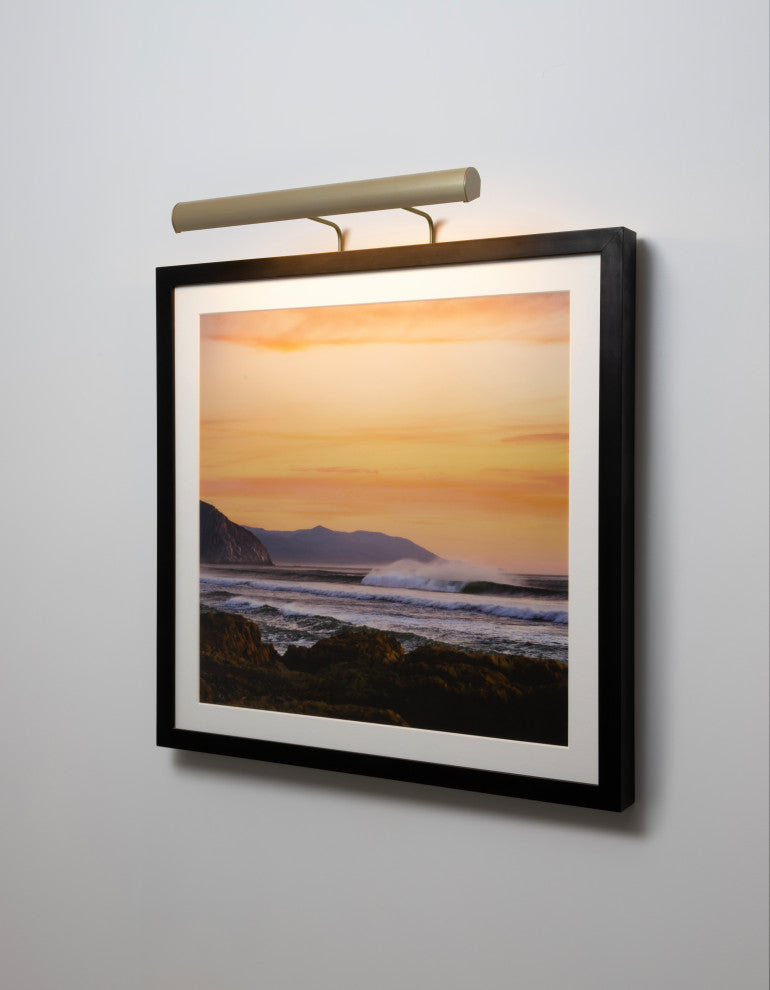 Cerno Art Light, 12"W, Brushed Brass, 3500K, Hardwire 277V Dimmable