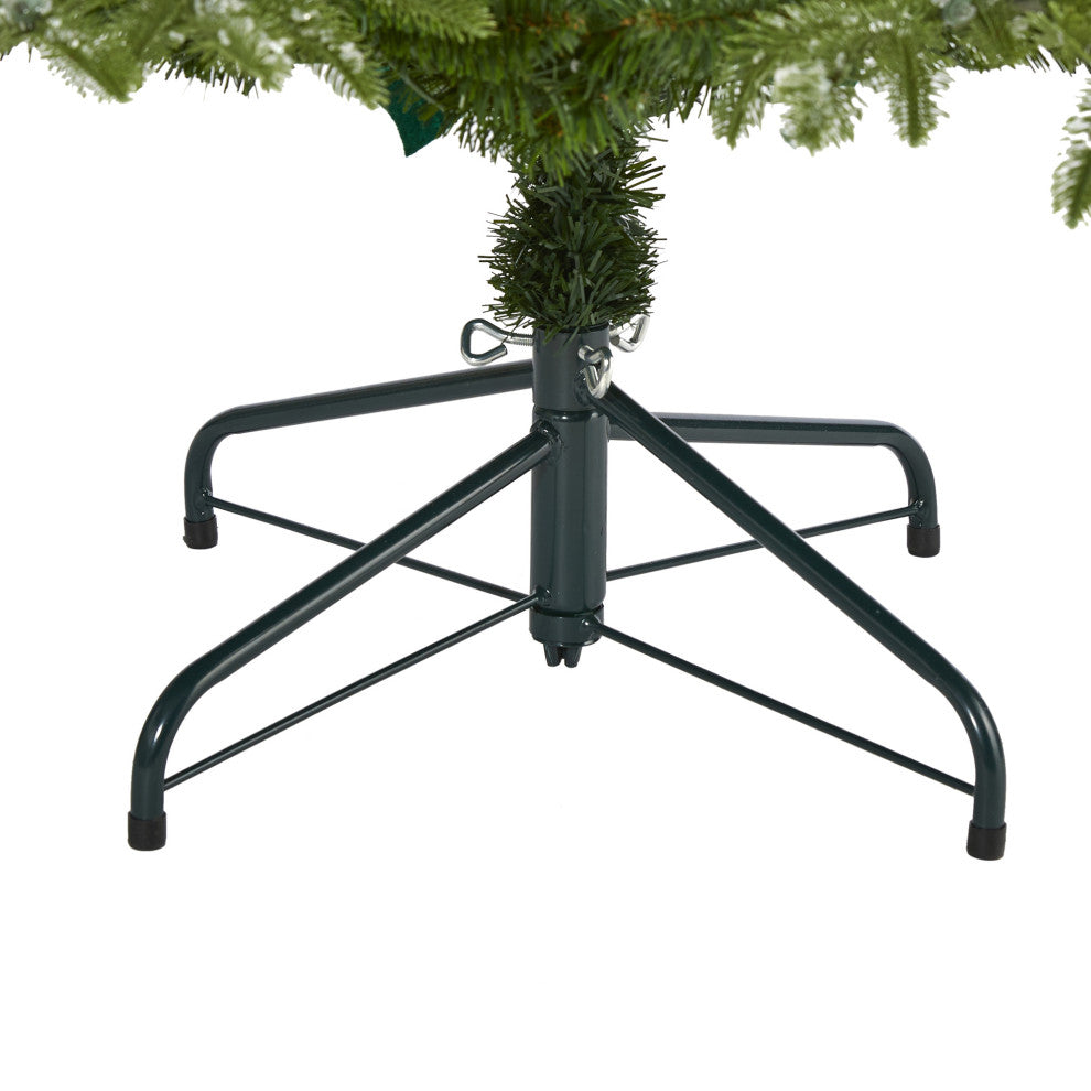 6' Snowed Grand Teton Faux Xmas Tree W/ 300 Clear Lights & 730 Bendable Branches