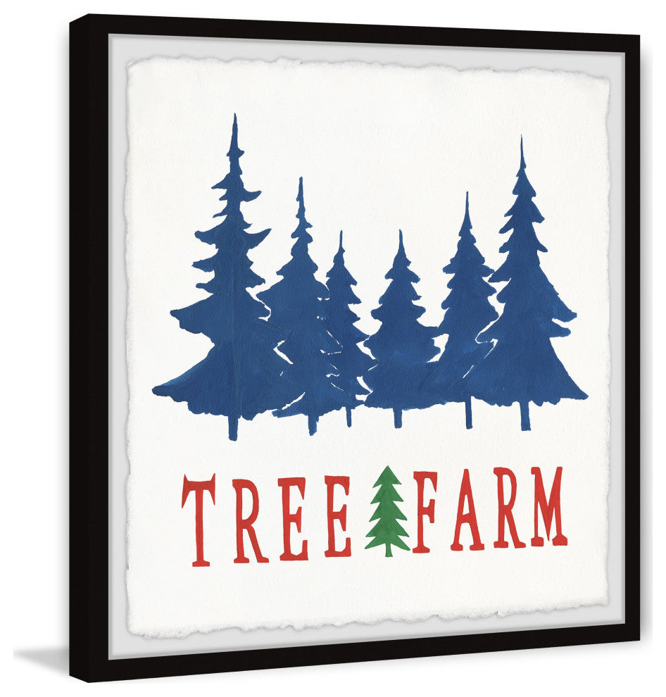 "Christmas Tree Farm" Framed Painting Print, 32x32
