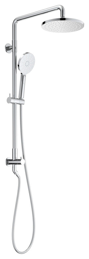 Circular Shower Column With Dual Function Shower Head, Chome, Without Rough in Valve