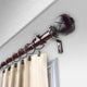 Supreme Curtain Rod, Mahogany, 66-120"