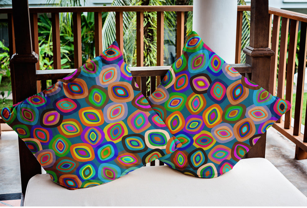 Modern Leaf Pile Indoor/Outdoor Throw Pillow