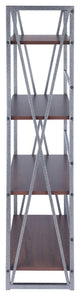 Isa 4-Tier Shelf, Graphite and Walnut