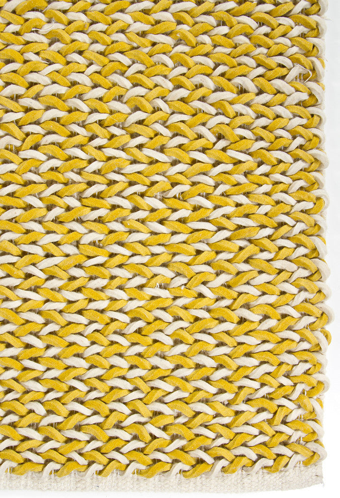 Milano Contemporary Area Rug, Yellow, 5''x7''6"