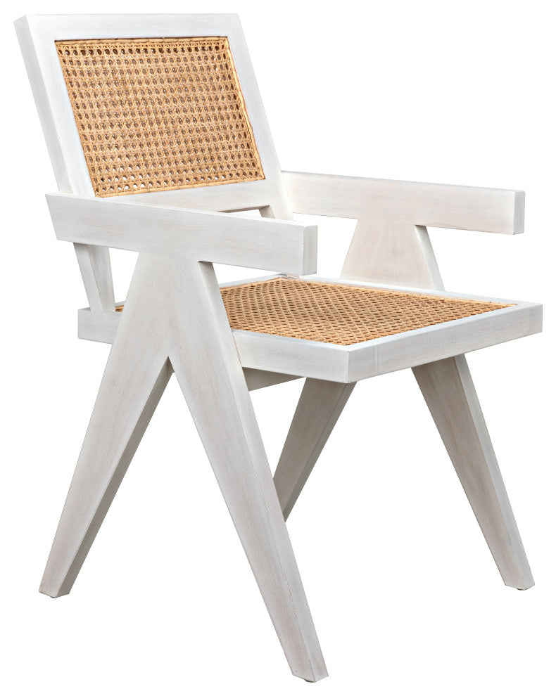 Jude Chair With Caning, White Wash