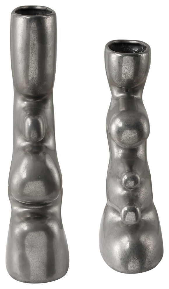 Uttermost Free Flowing Nickel Vases Set of 2