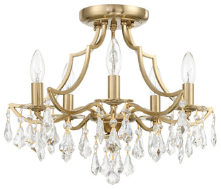 Crystorama Lighting Group 5930-CL-MWP Cedar 5 Light 19"W - Vibrant Gold