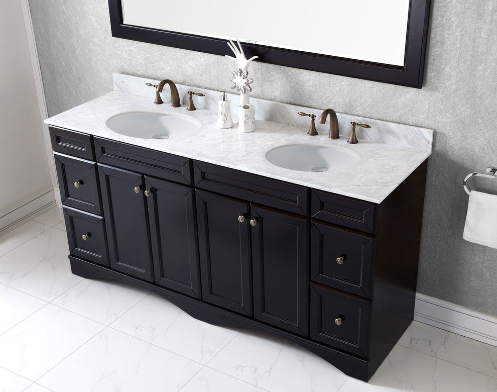 Talisa 72" Double Bathroom Vanity Set, Espresso