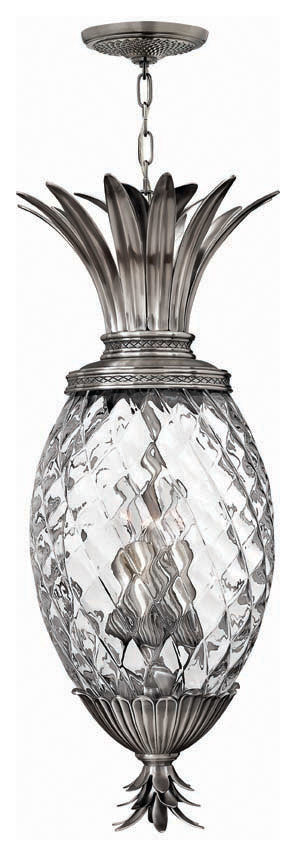 Hinkley Plantation 4-Light Polished Antique Nickel Foyer Hall Pendant, 2222P