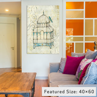 "Bird Cage II Gallery" by Avery Tillmon, 40x26x1.5"