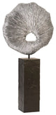 Colossal Fungia, Silver Leaf, Slate Pedestal