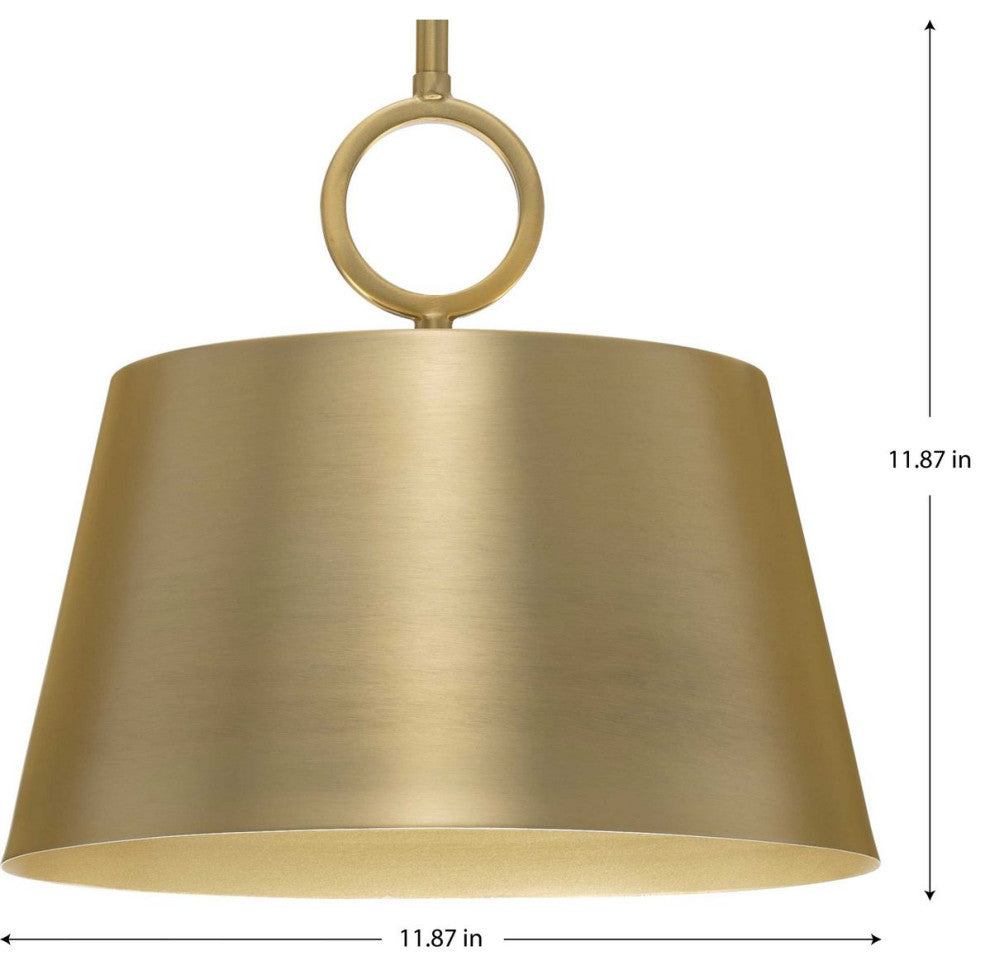 Parkhurst Collection One-Light Brushed Bronze Metal Pendant Light