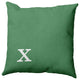 26"x26" Modern Monogram Decorative Throw Pillow, Sage