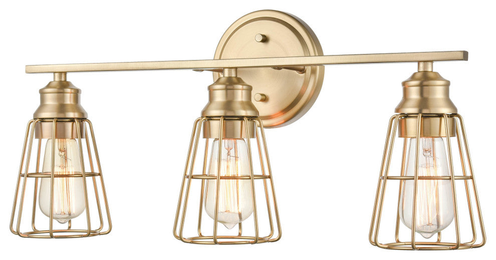 3-Light 23" Modern Gold Vanity Light
