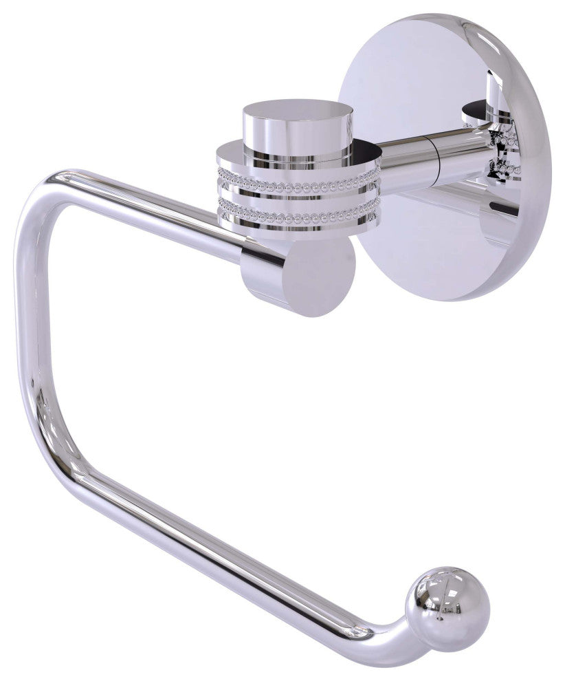 Satellite Orbit One Euro Dotted Accent Toilet Tissue Holder, Polished Chrome