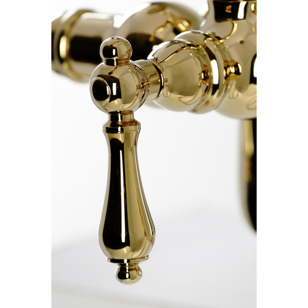 CC6013T2 Clawfoot Tub Faucet With Hand Shower, Polished Brass