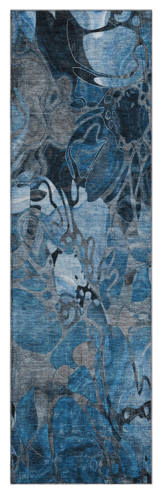 Premium Machine Washable Mayfield AMF558 Blue 2'3" x 7'6" Runner Rug