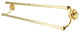 BA271318PB Milano 18" Dual Towel Bar, Polished Brass