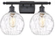 Innovations 516-2W-BK-G1215-8 2 Light Bath Vanity Light, Matte Black