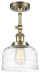 INNOVATIONS 201F-AB-G713 1-Light Semi-Flush Mount Antique Brass