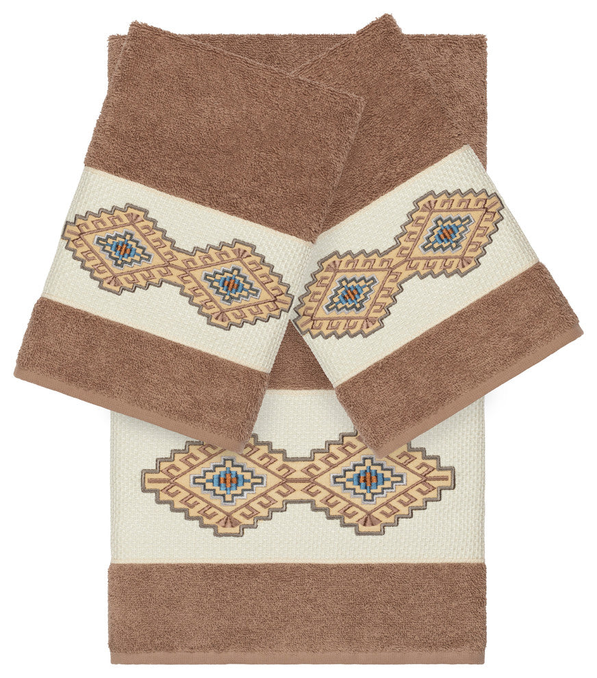 Gianna 3 Piece Embellished Towel Set