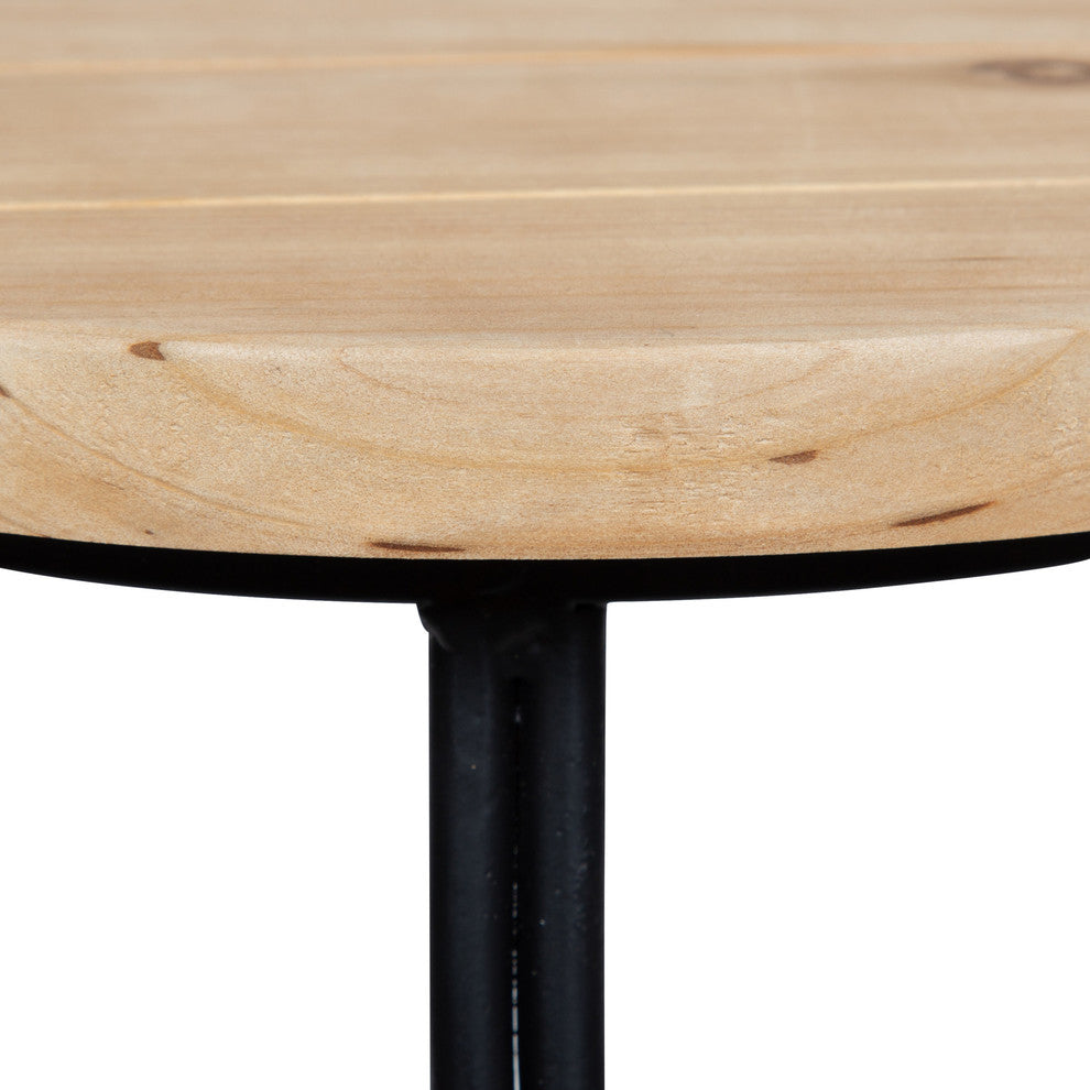 Godwin Counter Height Bar Stool, Natural/Black 14.5x14.5x25