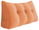Bed Wedge Pillow Headboard Cushion Daybed Backrest Pillow Reading Wedge Orange, 39x20x8