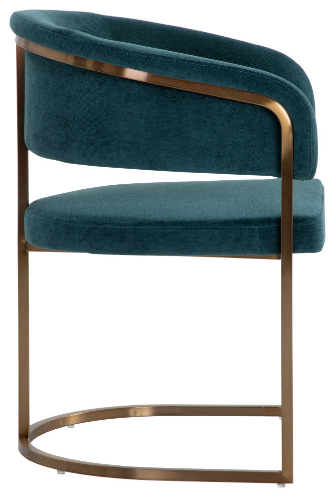 Marris Dining Armchair Gold Danny Teal