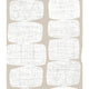 Mid, Century Beads Peel and Stick Wallpaper, Tan