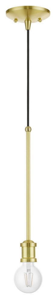 Lansdale 1 Light Satin Brass Single Pendant