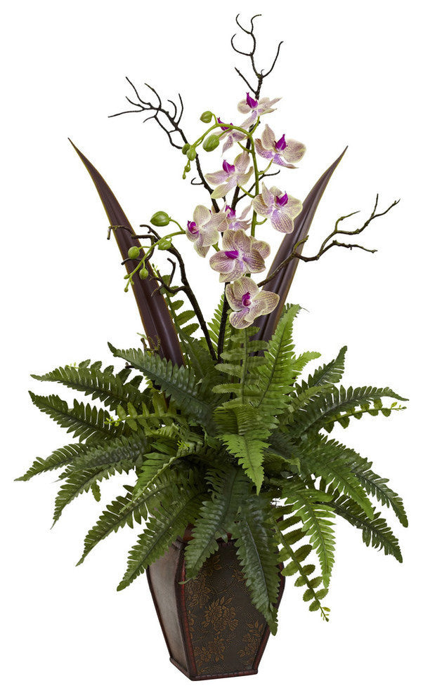 Fern and Orchid Arrangement