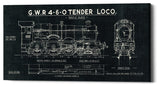 Epic Graffiti "Train Blueprint III" Giclee Canvas Wall Art, 30"x60"