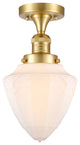 Innovations 517-1CH-SG-G661-7 1 Light Semi-Flush Mount, Satin Gold