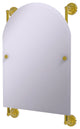 Prestige Regal Arched Top Frameless Rail Mounted Mirror, Polished Brass