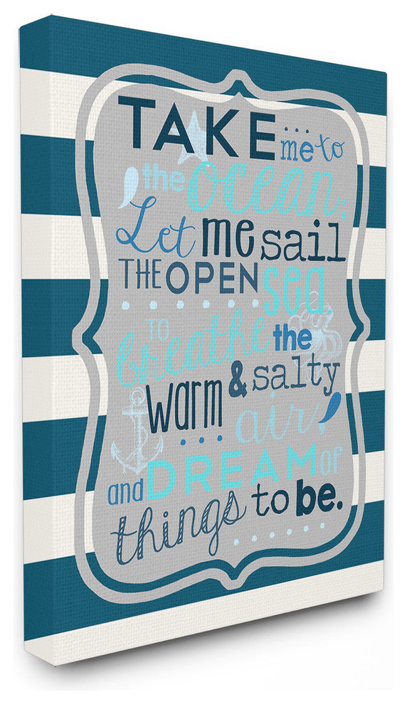 "Boy's Take Me To The Ocean" Stretched Canvas Wall Art