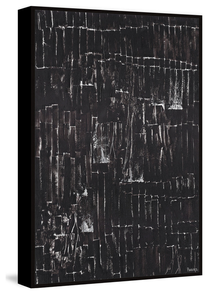 "Closed Curtains" Floater Framed Painting Print on Canvas, 24x36
