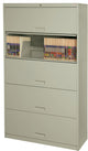 Stak-N-Lok 100 Series 5H Open Shelf, Receding Doors, 42", Legal Depth, White