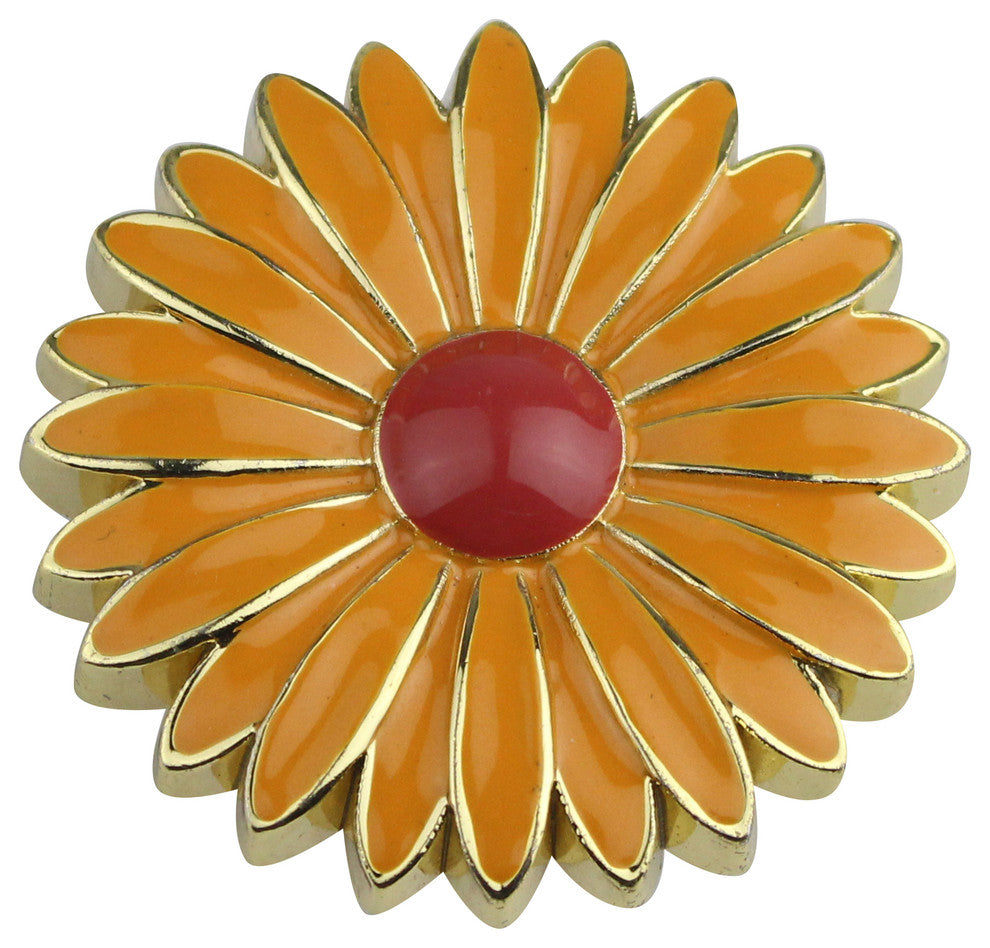 Aster Cabinet and Furniture Knob, Apricot With Red-orange