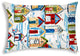 Blue Beach House Indoor Outdoor Sewn Lumbar Pillow